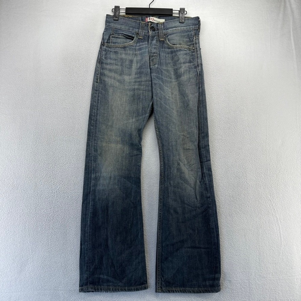 Vintage Levis Jeans Mens 28x32 Blue 512 Bootcut Denim Y2K Faded Dark Western